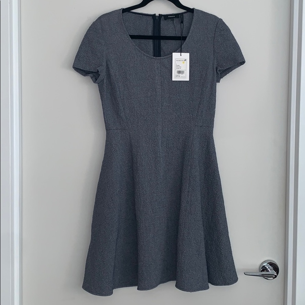 Theory A Line Stretchy Cotton Dress With Tags (4)
